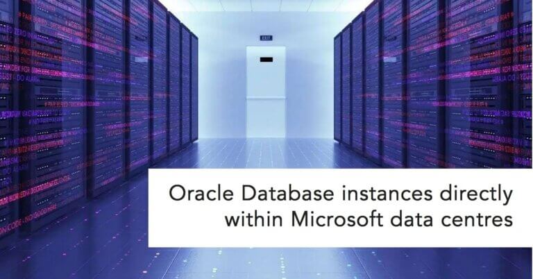 Oracle Database @Azure in Microsoft data centre