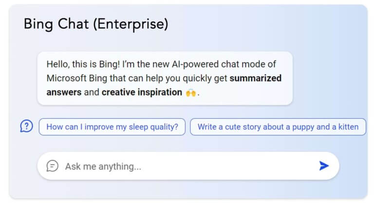 Microsoft Bing Chat (Enterprise)